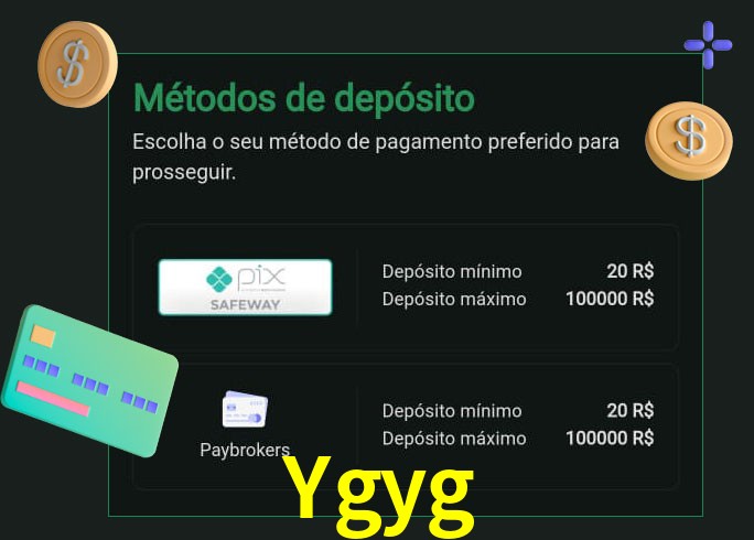 O cassino Ygyg oferece uma grande variedade de métodos de pagamento